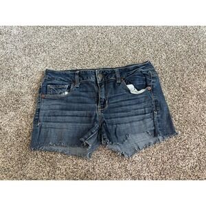 American Eagle Size‎ 8 Skinny Blue Jean Shorts (A132)